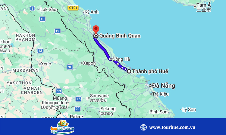 Từ Huế đi Quảng Bình bao nhiêu km